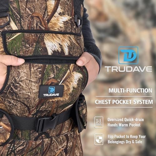 Trudave Chest Waders for Men & Women Waterproof,Fishing Neoprene Waders,Hunting Waders with Boots
