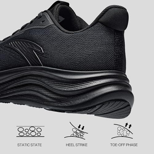 ANTA Men’s Running Shoes, Lightweight Cushioned Breathable Sneakers, Comfortable Trainers with Slip Resistant Outsole for Jogging, Walking and Daily Workout