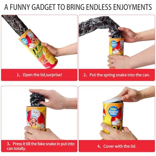 Blppldyci The Potato Chip Snake Can Jump Spring Toy Gift April Fool Day Halloween Party Decoration Jokes in A Gag Prank Large Size (Potato Chip Style)(1pcs) B07ZFNQS65