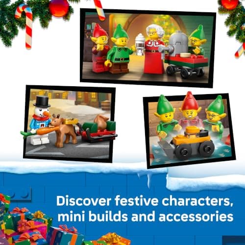 Christmas Advent Calendar for Kids, Building Toy, Boys & Girls, Ages 5+, Holiday Family Activity, 6 Minifigures, 252 pieces LEGO City Advent Calendar 2026 60510 B0G5QJP2BW