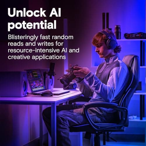 Crucial T710 PCIe Gen5 NVMe 1TB SSD, Up to 14,900 MB/s, Laptop & Desktop Compatible (PC), for Creatives and Hardcore Gamers, Solid State Drive, Includes 1Mo Adobe CC – CT1000T710SSD8-01