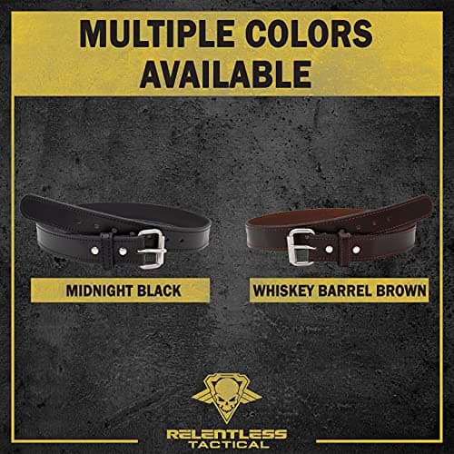 Relentless Tactical Ultimate Steel Core Gun Belt | Leather CCW Gun Belt w/Steel Core | Made in USA