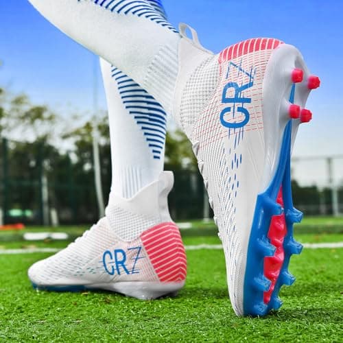 Sunqin Soccer Cleats for Mens Womens Indoor Turf Soccer Shoes Youth AG TF Training Football Boots Unisex