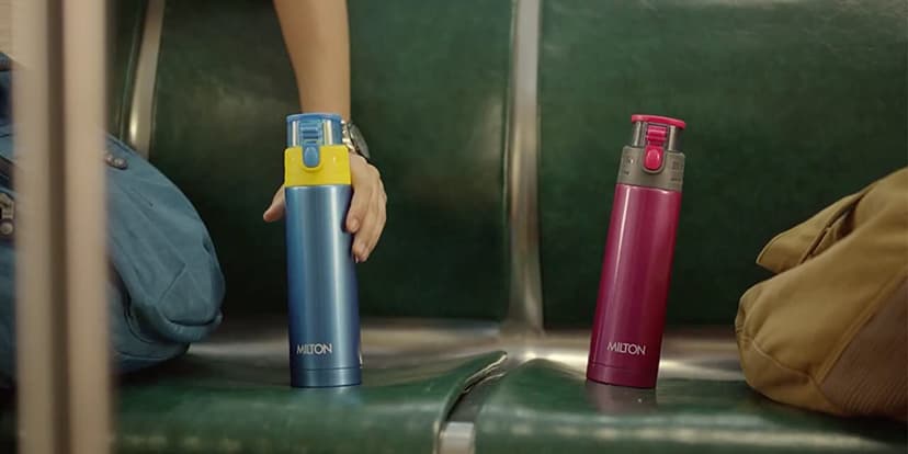 Milton Thermos for Hot Drinks 1000 ml (34 oz), 24 Hours Hot and Cold, Stainless Steel Water Bottle, Double Walled Vacuum Insulated Flask for Hot Coffee, Thermosteel, Leak Proof, Glassy, Purple