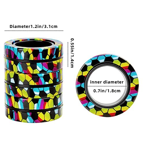 Magnetic Rings Fidget Toy Set, Idea ADHD Fidget Toys, Adult Fidget Magnets Spinner Rings for Anxiety Relief Therapy, Fidget Pack Great Gift for Adults Teens Kids Easter Basket Stuffers (3PCS) B09995133G