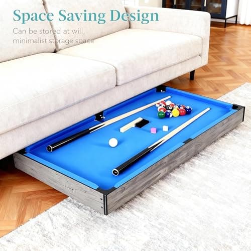 5in1 Multi-fuction Games Table,Folding Multi Game Combination Table Set with Ping Pong, Pool Billiards, Air Hockey, Bowling, and Shuffleboard for Indoor, Outdoor