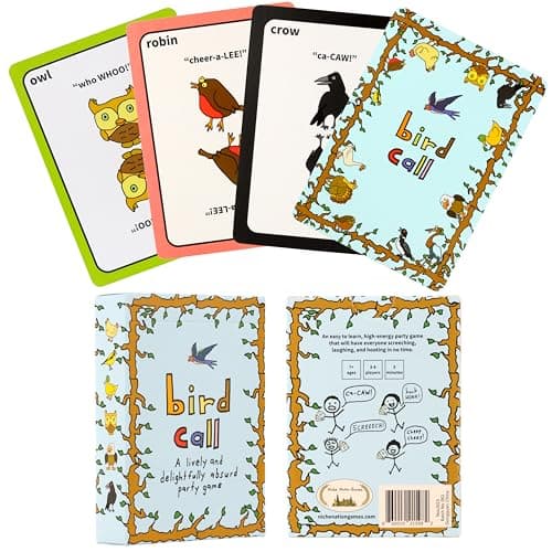 Bird Call - A Lively and Delightfully Absurd 5-Minute Party Game - High Energy Game - Bird Gifts - Bird Watching Gifts - Gifts For Bird Lovers - Funny Stocking Stuffer - 3-8 Players And Ages 7+