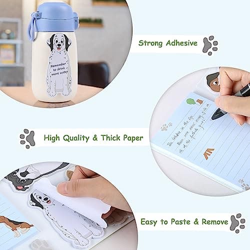 Hommie Dog Sticky Notes Set, Planner Sticky Note Dividers Tabs 300 Sheets, Cute Animals Shape Markers Flags Self-Stick Memo Pads for Dog Lovers Home Office School Supplies B0C5X9KNP4