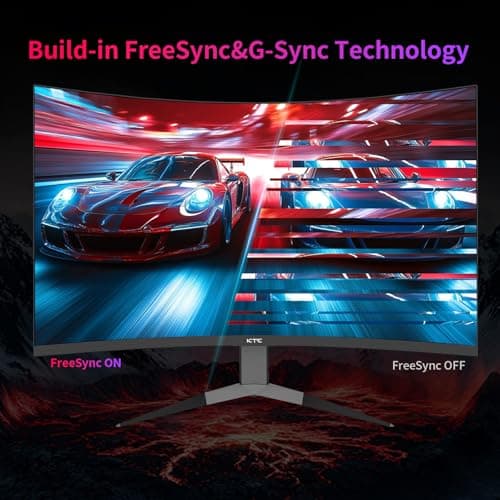 KTC 32Inch 240Hz Curved Gaming Monitor, 1000R VA, QHD(2560x1440p), 4000:1 Contrast, Support FreeSync GSync, HDMI2.0(144hz)/DP1.4(240hz)/Earphone, Tilt, Xbox PS5 Switch, 2K Computer Monitor (Renewed)