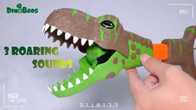 DINOBROS Dinosaur Chomper Toys for Kids with 3 Roar Sounds and Light Jurassic Dinosaurs Grabber Claw T-Rex Reacher Robot Hand Pincher Dino Snapper