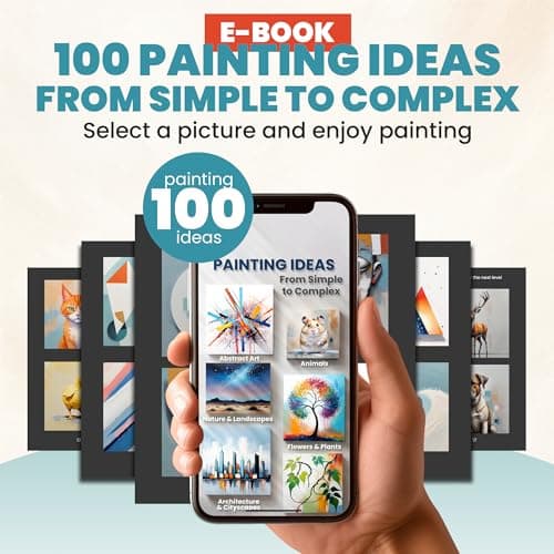 Set of 2 Beginner Painting Kit for Date Night Crafts with Canvas, Easels, Brushes, Acrylic Paint - Family & Couple Art Set 2 Painting Kits for Couples' Date Night, Sip and Paint Kit for Adults B0DTB5Y32H