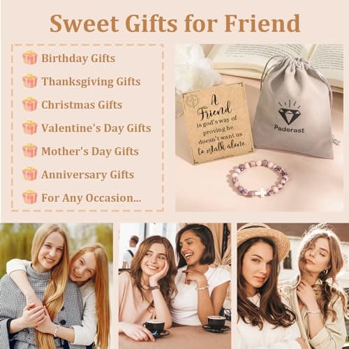 Christian Mothers-Day Gifts for Women, First Communion Confirmation Graduation Gifts Religious Cross Bracelet for Mom/Daughter/Friend/Sister/Grandma/Granddaughter/Godmother/Her, Inspirational Birthday Faith Based Jesus Jewelry