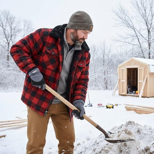 SKYDEER Super Soft and Warm Winter Gloves with Deersplit Leather Suede and 3M Thinsulate Insulation for Cold Weather SD5176T