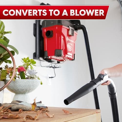 Vacmaster 5-Gallon* 5 Peak HP† Remote Control Wall Mount Wet/Dry Vac – VWMB508 1101