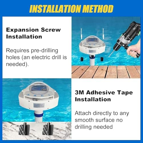 Pool Alarm with Remote Receiver, Pool Underwater Drown Monitor System, Battery Powered Poolside Alarms for Inground&Above Ground Pools, Kids Child Pets Swimming Pool Safety Guard fits up to 16x32sq.ft