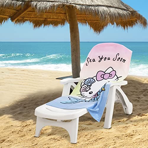 Northwest Hello Kitty Beach Towel, 30" x 60", Sea You Soon B09LQ7M3YV