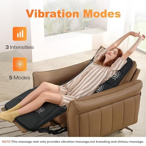 CILI Full Body Massage Mat with Heat, Vibration Back Massage Pad, Full Body Massager for Bed Chair Sofa, Massage Mattress Pad, Father‘s Day Gift for Dad