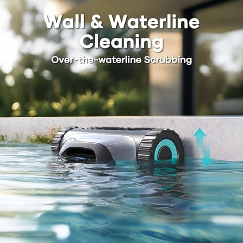 Aiper Scuba S1 Robotic Pool Cleaner – 4500GPH Suction, Wall & Waterline Cleaning, 4 Modes, Smart Wavepath Navigation, 150-Min Runtime, Pool Vacuum for Inground Pools