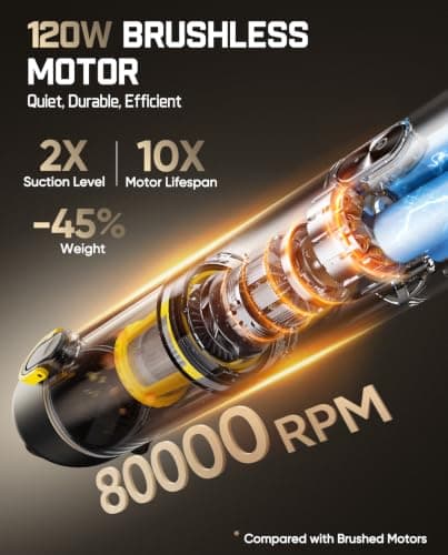 Fanttik Slim V8 APEX Car Vacuum, 4-in-1 Portable Mini Cordless Vacuum with 19000pa Suction Power, Type-C Charge, 2 Suction Modes, Handheld Vacuum for Small Jobs, Car, Office Desk, Keyboards (Black)