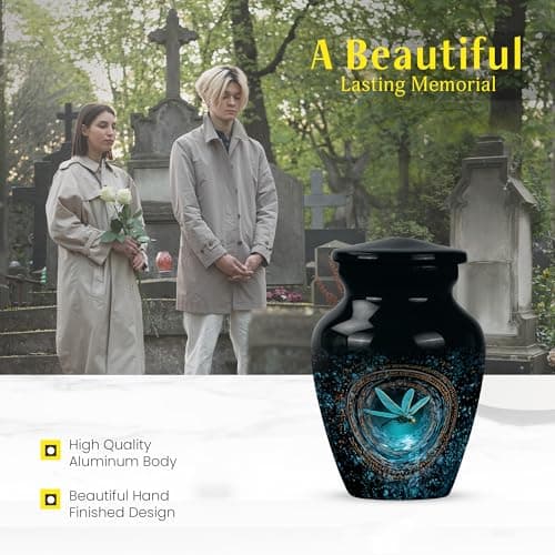 Dragonfly Keepsake Urns for Human Ashes, Black Burial Urn, Mini Handcrafted Cremated Ash Holder, Decorative Funeral Gift for Loss of Loved Ones(3 Inch) B0FS1YWSMY