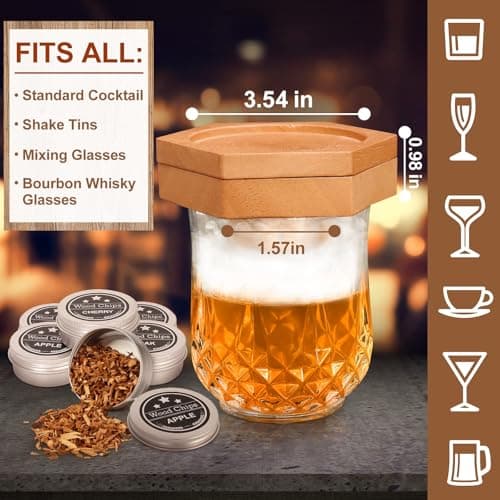 Bourbon Whiskey Gifts for Men Dad - Cocktail Smoker Kit with Torch, Birthday Anniversary Unique Gifts for Dad Boyfriend Husband Grandpa, Smoked Bourbon Kit, Mens Gifts Ideas