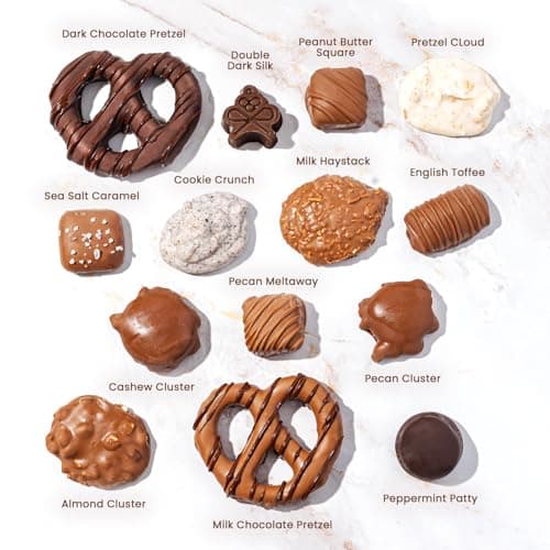 Chocolate Gift Basket - Chocolate Gift Box, Gourmet Food Gifts Prime - Assorted Treat Tray Tin for Men and Women- Kosher Hannukah Gift- Bonnie and Pop