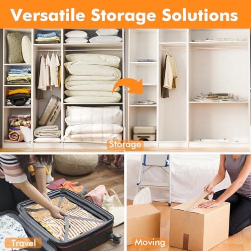 24 Pack Vacuum Storage Bags with Electric Pump, (5 Jumbo, 5 Large, 5 Medium, 5 Small, 4 Roll Up Bags) Space Saver Bag for Clothes, Mattress, Blanket, Duvets, Pillows, Comforters,Travel