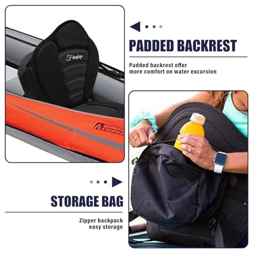 Thickened Kayak Seats - Premium Shockproof Seats with Back Support for Kayaking, Canoeing, Fishing, Paddle Boarding - Comfort, Versatility and Extra Storage