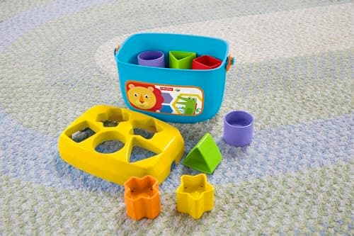 BPA-free plastic,ASTM F963 compliant, sorting + stacking skills, 10 blocks + bucket, no batteries Fisher-Price Baby's First Blocks, Ages 6+ Months B01NCUSC7V