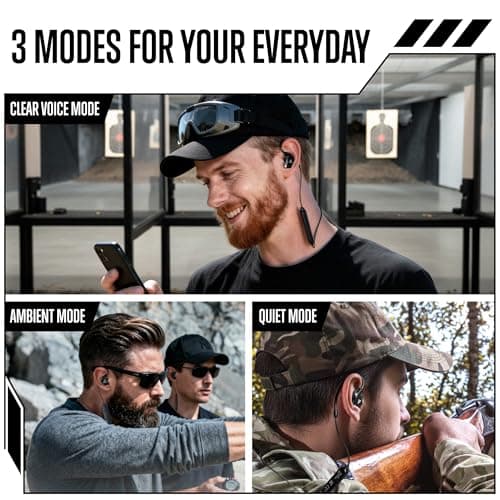 GLORYFIRE Bluetooth Shooting Ear Protection Earplugs,Shooting Ear Buds for Hearing Protection, Noise Reduction Ear Protection for Gun Range