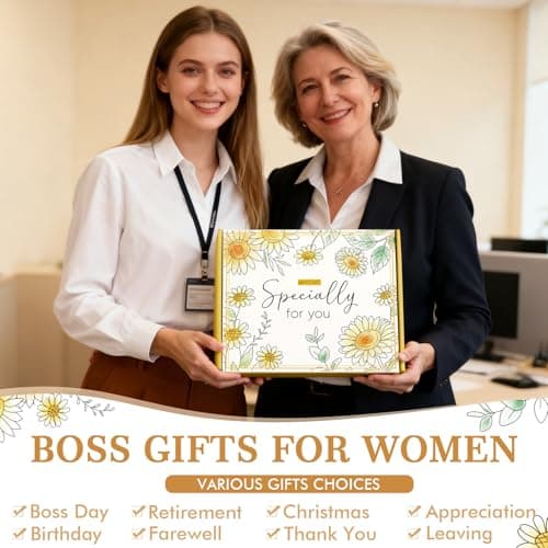 Bosses Day Gifts for Women Her, Cool Boss Lady Gifts for Women Female, Funny Thank You Birthday Christmas Bosses Appreciation Gift Set, Best Office Farewell Leaving Going Away Retirement Gift for Boss