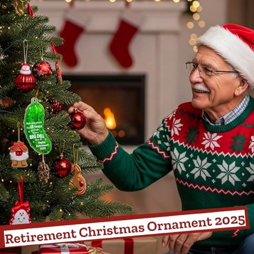 MAMAGIFTREE Christmas Ornament 2025 - Funny Retirement Gifts for Women, Men, Coworker, Boss - Big Dill Keepsake, Happy Retirement Decorations