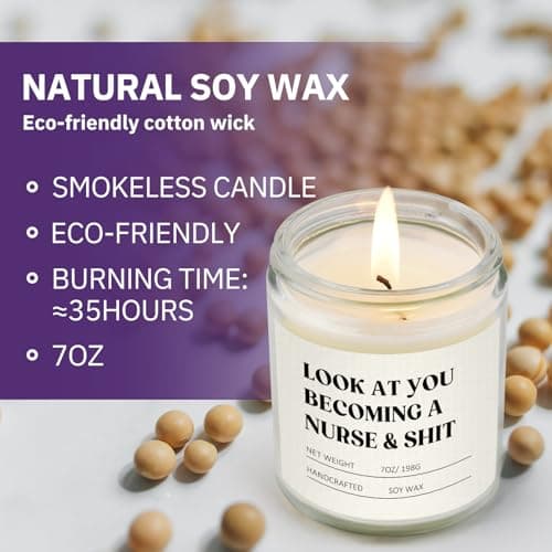 Cool Appreciation/Graduation/Birthday/LPN RN Gifts for Nurses, Nursing Student Gift, Future/New Grad, Nurses Week/Day Gifts Craftique Nurse Gifts for Women Men- Funny Nurse Candle, Nursing School B0DF7HN9CX