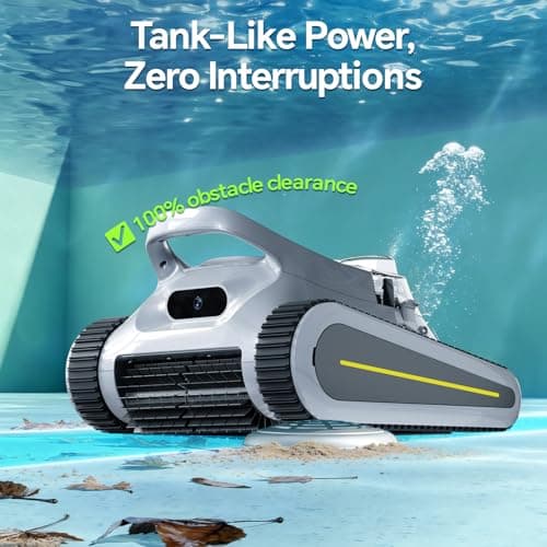 Pool Vacuum for Inground Pools & Above Ground Pool, Cordless Robotic Pool Cleaner with 180W Brushless Motor, 3-Hour Runtime, Wall-Climbing Pool Robot Scrubber for Pools up to 2150 Sq.Ft.