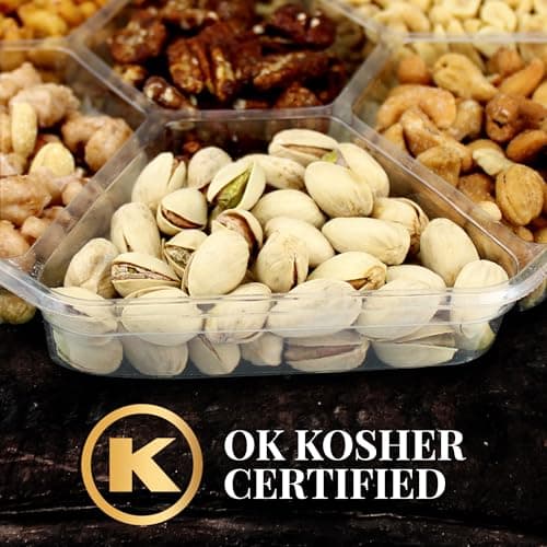 Holiday Nuts gift Basket - With a Variety of Freshly Roasted Nuts - Beautifully Packaged Gift Baskets for Men, Sympathy Basket For Dad, Christmas Healthy Gift.