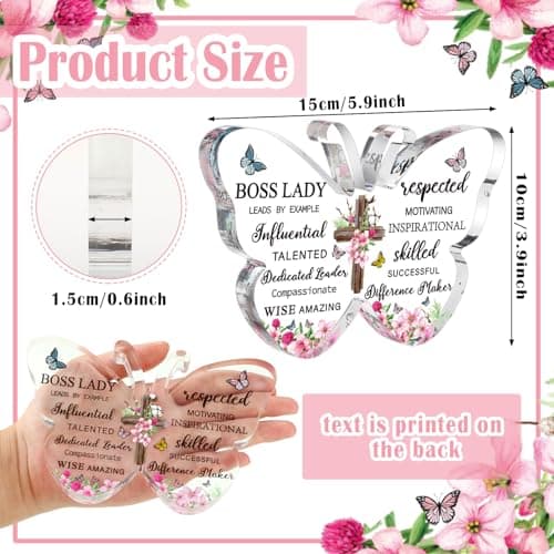 Appreciation Women Administrative Professional, Christmas Birthday Anniversary Promotion Keepsake, Boss Day Female Leader Barydat Boss Lady Gifts for Women Inspirational Quotes Office Desk Decor B0CLNZR7HF
