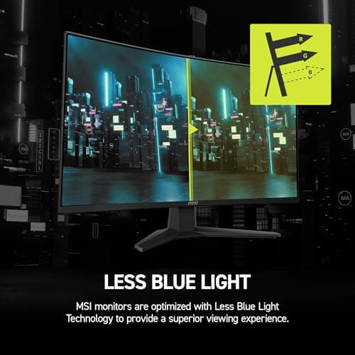 msi MAG 274CF X24 27-inch 1920 x 1080 (FHD) Gaming Monitor, 240Hz, FreeSync Premium, HDR Ready, HDMI, VGA Port, VESA Mountable, Tilt, 4-Side Slim Bezel, 0.5ms, Black