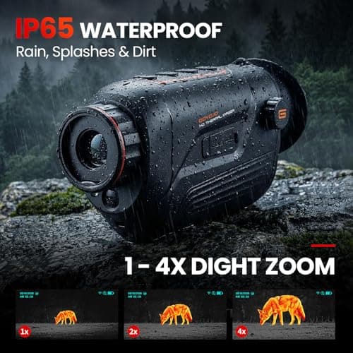 GOYOJO G210 Thermal Monocular, 256x192 Thermal Imaging Monoscope Camera for Adults, 10mm Focal Lens Vision Goggles Thermal Scopes for Night Hunting Camping