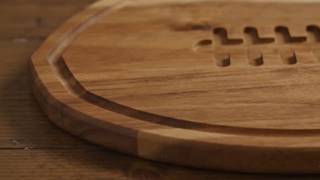 Solid acacia wood, not bamboo, football shaped cutting board. Football gifts for women, coaches, and tailgate hosts. American Football Charcuterie Board 16X9.5 Inch, Game Day Hosting Tray B0F4PNFBW6