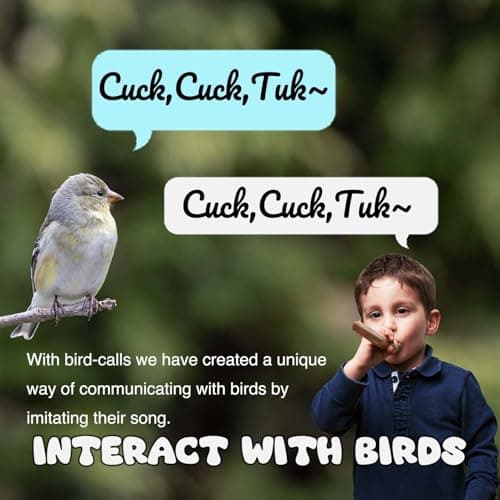 ZDH 9-Piece Wooden Bird Call Set – Handcrafted Bird-Call in Acrylic Wooden Box for Birdwatchers, Nature Lovers, Outdoor Exploration & Education All