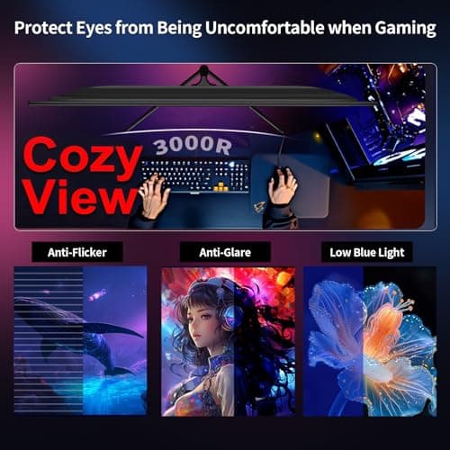ZZA 32 Inch Curved Monitor 4K, 60HZ UHD (3840 * 2160P) 3000R VA Panel, Gaming Monitor with AMD Freesync, 100% sRGB HDR10 Wall Mountable (HDMI 2.0/DP 1.4 * 2)