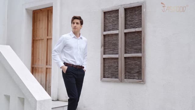 JASGOOD Men's Belt, Reversible Leather Belts for Men for Dress Pants, One Reverse For 2 Sides Casual Belt