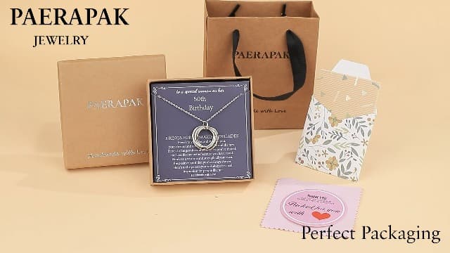 Birthday Gifts for Women, Sterling Silver Chain Circles Necklace 30th 40th 50th 60th 70th 80th 90th Birthday Necklace for Her Woman 30 40 50 60 70 80 90 Years Old Birthday Gifts for Women