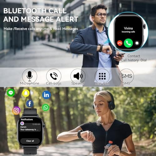 Smart Watch for Men GPS, 2.06"HD Colorful AMOLED, 2026 Multisport Fitness Tracker with Bluetooth Call/Compass/Barometer/Altitude 5ATM Water-Resistance Heart Rate/Sleep Monitor, Outdoor for Android iOS
