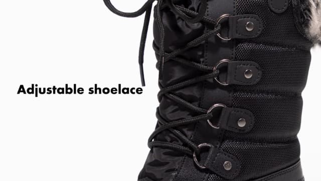 mysoft Women's Snow Boots Warm Insulated Faux Fur Lined Waterproof Mid-Calf Winter Boots