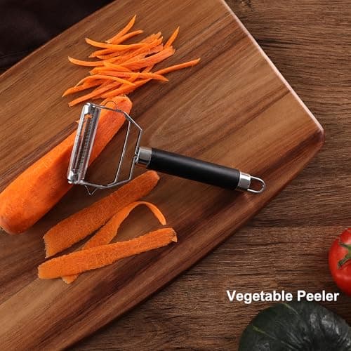 ROMANTICIST Kitchen Knife Sets, 10PCS High Carbon Stainless Steel Knife Sets with Block, Black Knife Block Set, Knives Set for Kitchen with Anti-slip Handle, Exquisite Knives Set New Home Essentials B0FL25YQ5J