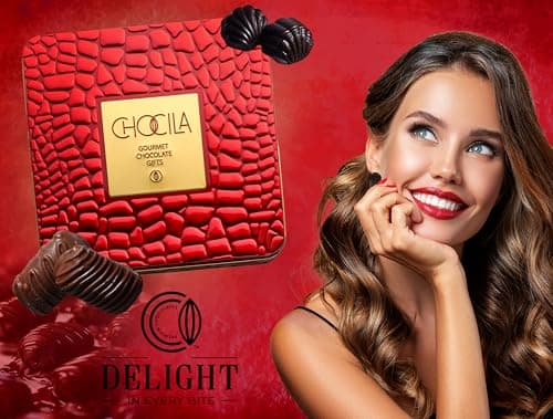 Christmas Chocolate Gift Basket, Gourmet Chocolates Variety Snack Box, Assorted Food Arrangement Platter, Birthday Present, Holiday, Corporate Parties, Sympathy, Candy Gifting Idea, Him, Her, Men, Women, Family (Ruby Red)