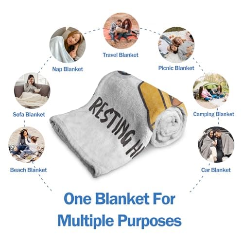 om Daughter Son Grandkids, Birthday Gifts for Papas Dad Grandpa, Flannel Throw for Couch and Naps, 60‘’ x 50‘’ (Gray) Funny Papa Gifts, Papa is Not Sleeping Blanket Gift B0FD9JGRJ3