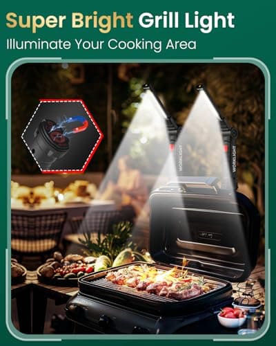 Coquimbo Christmas Stocking Stuffers White Elephant Gifts for Adults Men Him Dad, Rechargeable LED Work Light BBQ Grill Accessories Magnetic Flashlight, Mechanic Light Tools Mens Gifts (2 Pack Black)