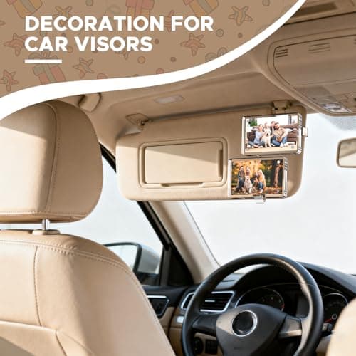 Magnetic Car Photo Holder, Car Accessories Birthday Gifts for Boyfriend, Personalized Car Picture Frame Magnetic Car Visor Picture Clip, Valentine's Day Gifts for Boyfriend, 2Pack B0F8JH118V